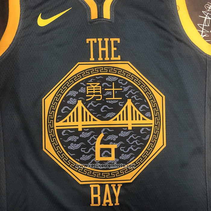 Camiseta Golden State Warriors Nick Young #6 Ciudad 2018-19 Azul